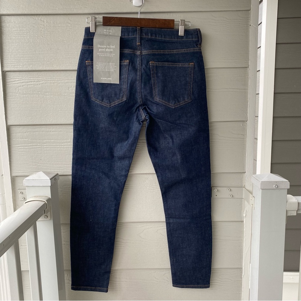 EVERLANE Midrise Dark Wash Skinny Jean - Picture 11 of 15